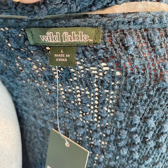 NWT Wild Fable Deep Sea Blue Open Front Cardigan - Picture 5 of 7